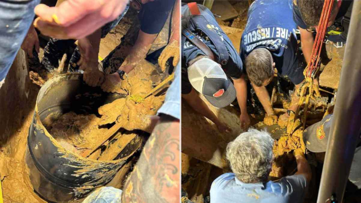 Man Rescued After Being Trapped in Mud for Two Weeks - video